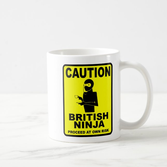 Mug Ninja britannique drôle (Droite)