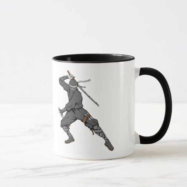 Mug Ninja ~ Ninjas 2 Martial Arts Warrior Imaginaire A (Droite)