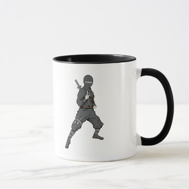 Mug Ninja ~ Ninjas 5 Martial Arts Warrior Imaginaire A (Droite)
