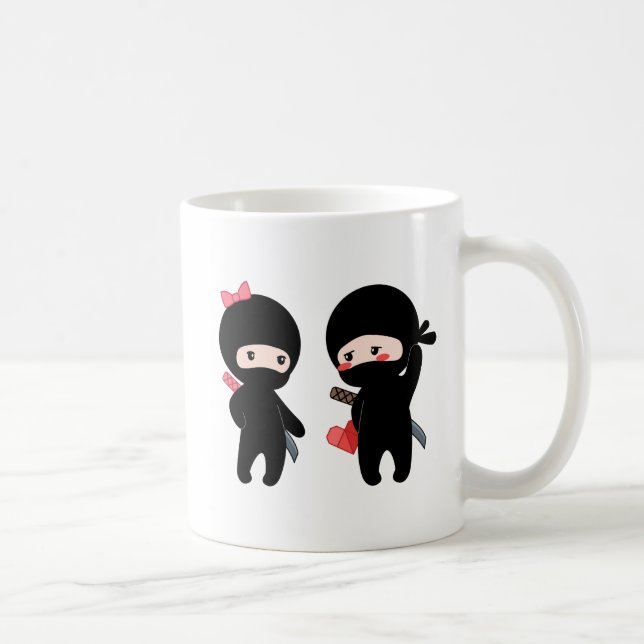 Mug Ninja Pair, un garçon et une fille (Droite)