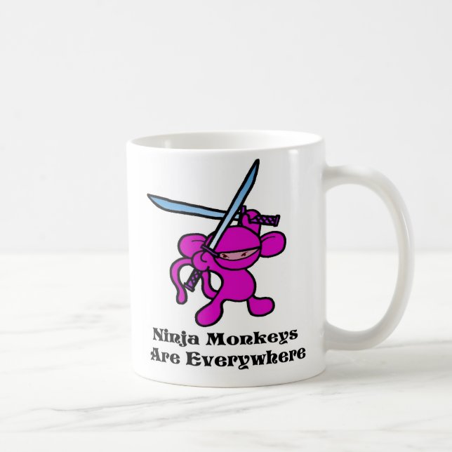 Mug Ninja rose aérien (Droite)