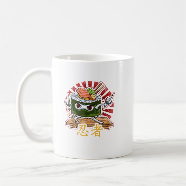 Mug Ninja Sushi Roll Japon Nourriture japonaise (Gauche)