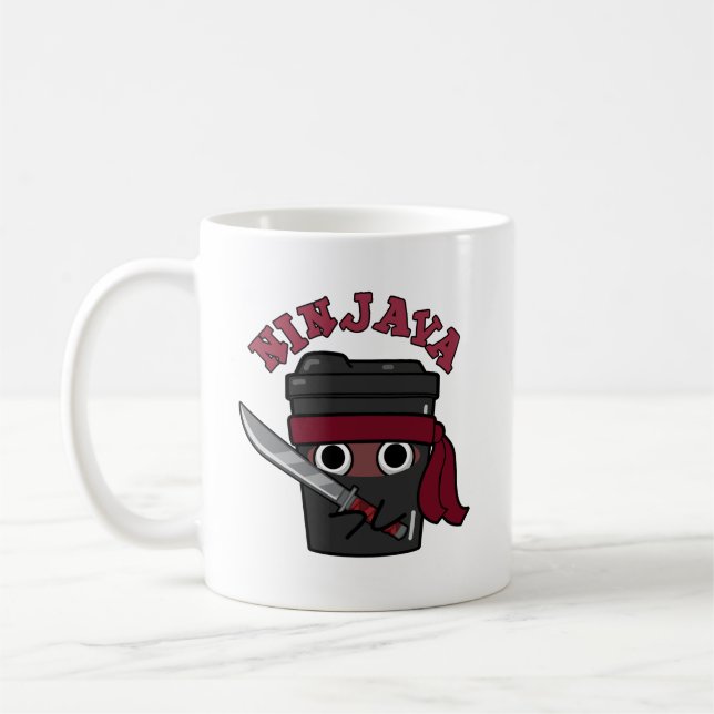 Mug Ninjava Funny Ninja Java Pun café (Gauche)