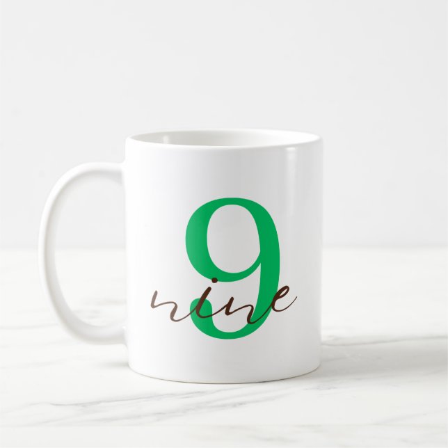 Mug Ninth 9 Year Anniversary with Personalization (Gauche)