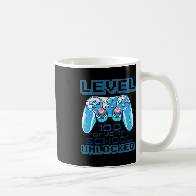 Mug Niveau 100 Jours D'École Déverrouillés Garçons Fil (Droite)