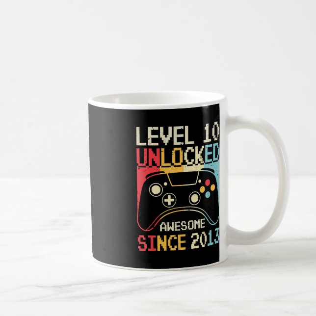 Mug Niveau 10 Débloqué Jeu Vidéo 10ème Anniversaire Jo (Droite)