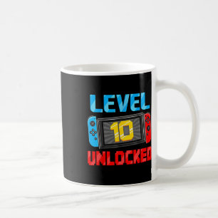 Mug Niveau 10 Débloqué Joueur Cadeau d'anniversaire 10