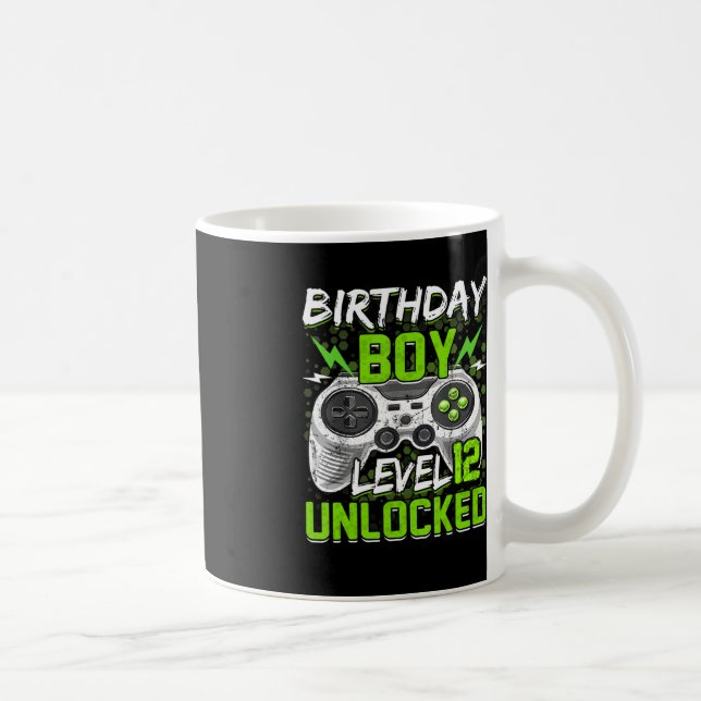 Mug Niveau 12 Déverrouillé Gamer 12e Anniversaire Cade (Droite)