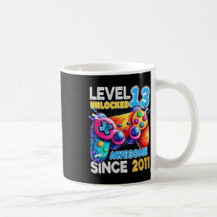 Mug Niveau 13 Jeu vidéo déverrouillé 13e anniversaire