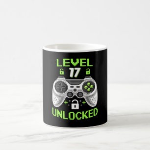 Mug Niveau 17 Déverrouillé Cadeau Anniversaire 17 An