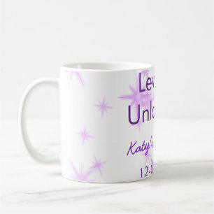 Mug Niveau 2 déverrouillé ajouter nom d'anniversaire d