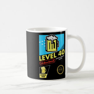 Mug Niveau 40 Jeu vidéo déverrouillé 40e anniversaire
