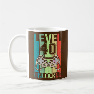 Mug Niveau 40 Jeu vidéo déverrouillé 40e anniversaire 