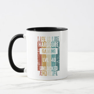 Mug Niveau 40 Life est like hardcore gaming
