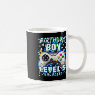 Mug Niveau 5 Débloqué Jeu Vidéo 5ème Anniversaire Garç