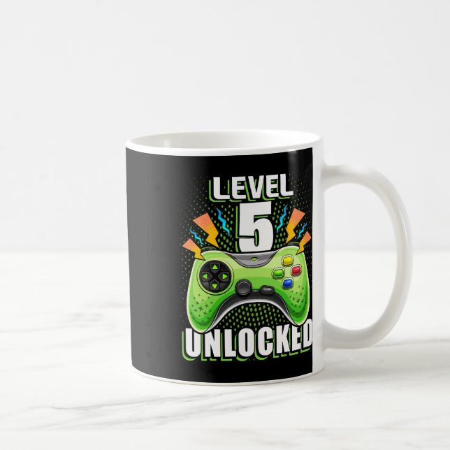 Mug Niveau 5 Jeu vidéo déverrouillé 5e Jeu d'anniversa (Droite)