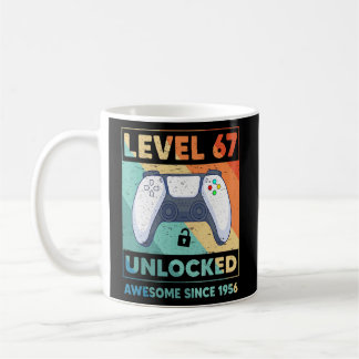 Mug Niveau 67 Déverrouillé 67e anniversaire Femmes Hom