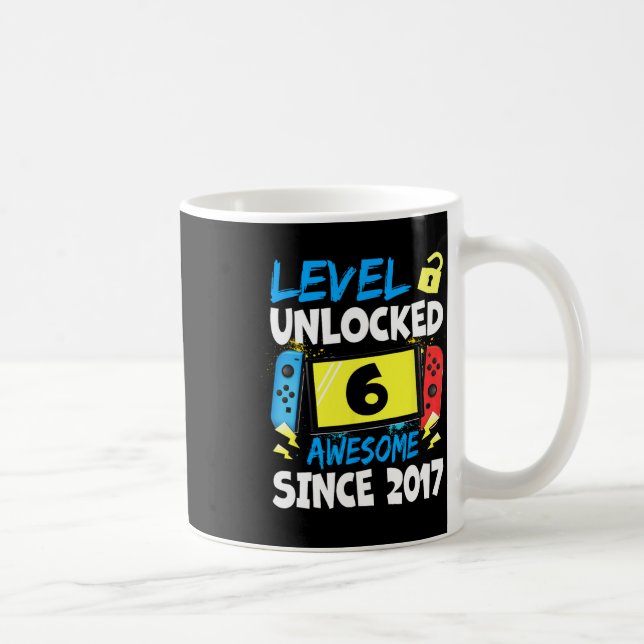 Mug Niveau 6 de garçon d'anniversaire débloqué Incroya (Droite)