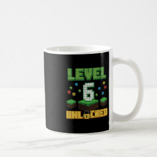 Mug Niveau 6 Débloqué Pixel Gamer 6e Anniversaire Jeux