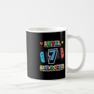 Mug Niveau 7 Débloqué 7e Anniversaire Enfants Jeu Vidé