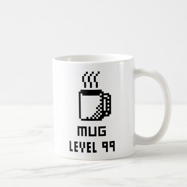 Mug Niveau 99 8 bits Pixel Art Mug (Droite)