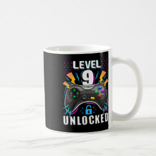 Mug Niveau 9 Débloqué Jeu Vidéo 9e Anniversaire Gamer