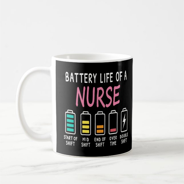 Mug Niveau de batterie d'un graphique d'humour d'infir (Gauche)