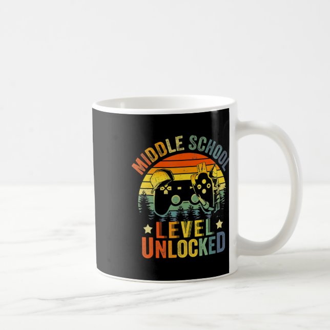 Mug Niveau de jeu vidéo déverrouillé collège retour à  (Droite)