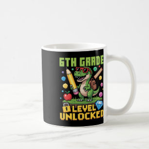 Mug Niveau débloqué 6e année Dinosaur Ck To School Gam