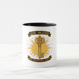 Mug Niveau débloqué Clé Pixel Art Rétro Gaming   Nouve