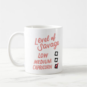 Mug Niveau D'Économie Faible Moyen Capricorne Cadeau N