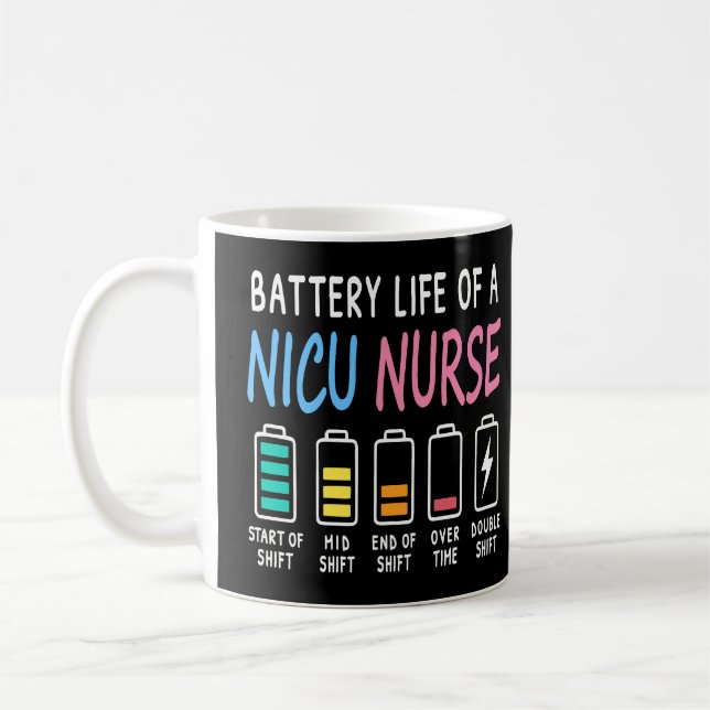 Mug Niveau d'humour de la durée de vie de la batterie  (Gauche)