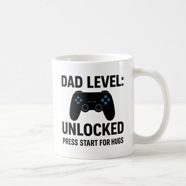 Mug Niveau papa déverrouillé - Drôle Fête des pères de (Droite)