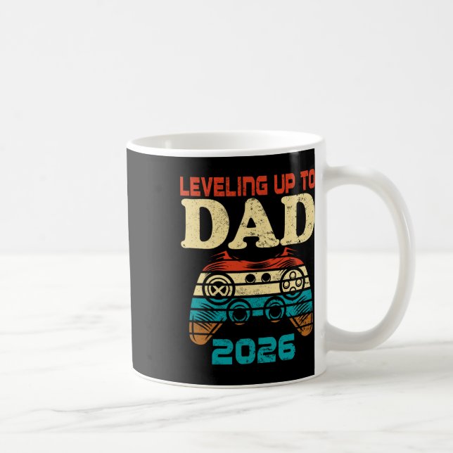 Mug Niveau Rétro Augmenté Pour Papa Encore 2026 Promu  (Droite)