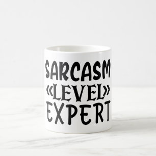 Mug Niveau Sarcasme Expert Drôle Citation Humoristique