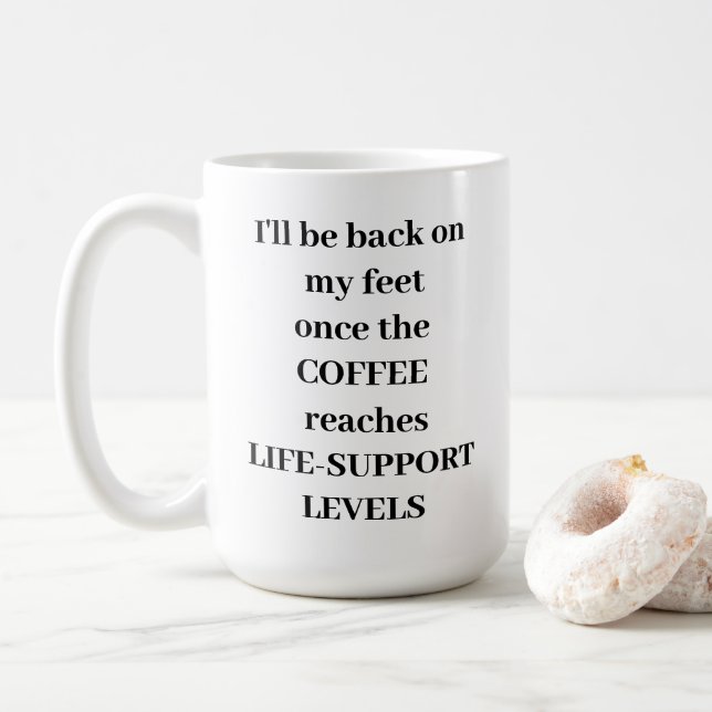 MUG NIVEAUX DE SOUTIEN À LA VIE (Avec donut)