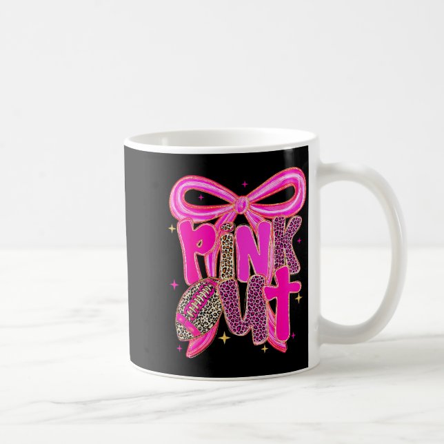 Mug Nk Out Leopard Football Bow Breast Cancer Awarenes (Droite)