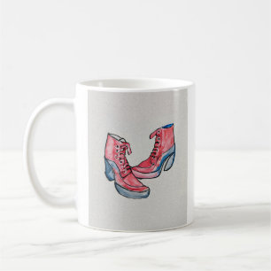 Mug No 01, Dessin À La Main De Chaussures Drôle Collec