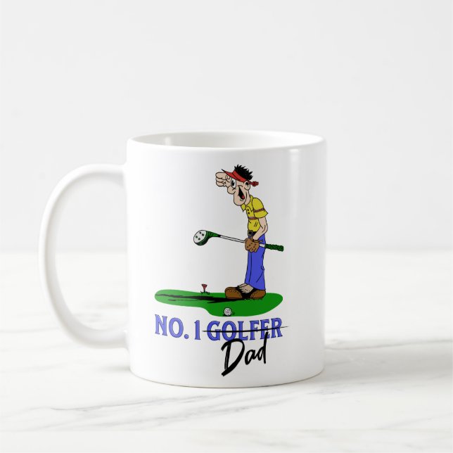 Mug No 1 Golfer Papa (Gauche)