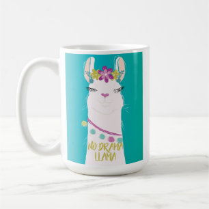 Mug No Drama Llama illustration Monogramme