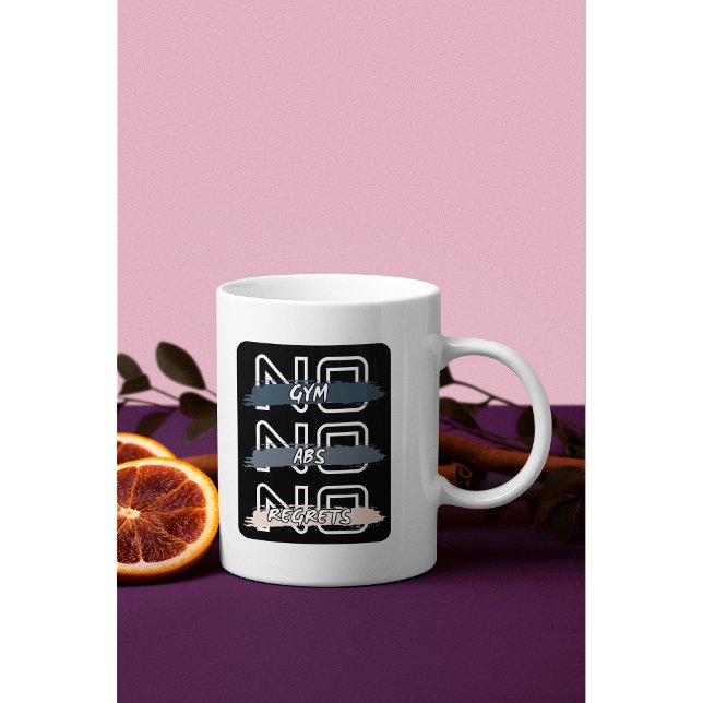 Mug No Gym No Abs No Regrets Bold Design (Créateur téléchargé)