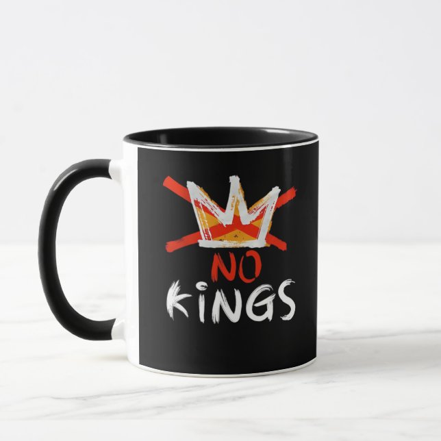 Mug No King Funny Quote Retro Creative Style (Gauche)