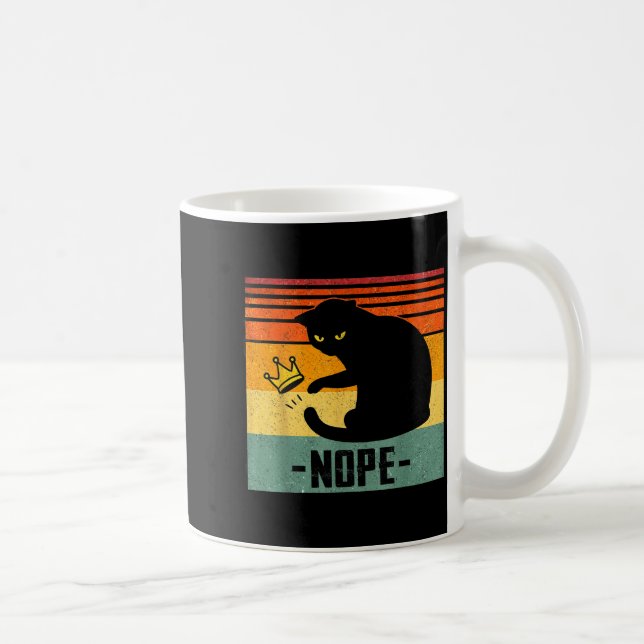 Mug No Kings In America Black Cat Funny Cat Kicking Cr (Droite)