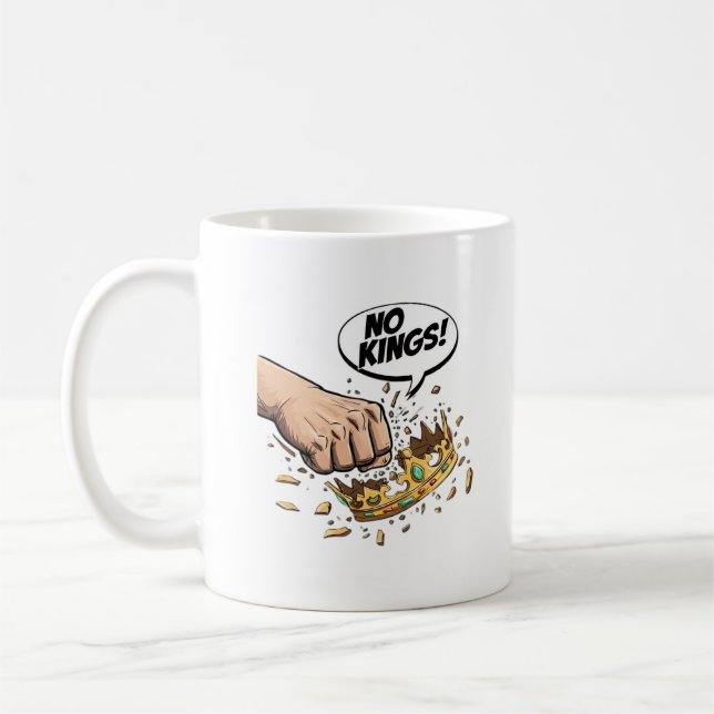 Mug No Kings In America Creative Design (Gauche)
