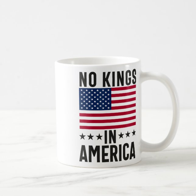 Mug No Kings In America Flag Protest Save Democracy (Droite)