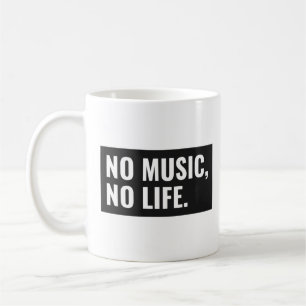 Mug No Music No Life – Amoureux de musique noir et
