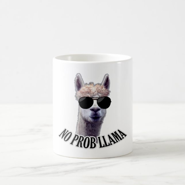 Mug No Prob Llama - humour drôle (Centre)