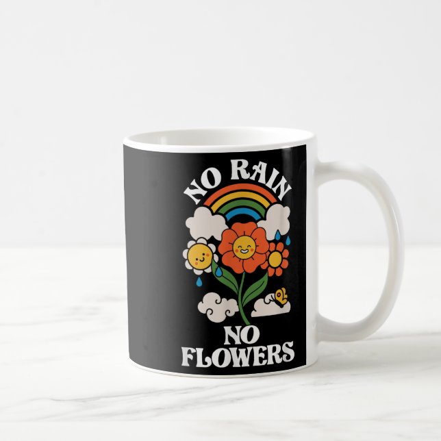 Mug No Rain No Flowers _ Rainbow Nature _ Motivation  (Droite)