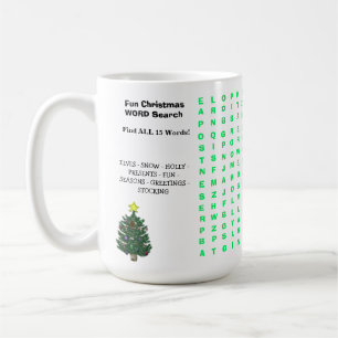 Mug Noël 15 Mot Puzzle amusant