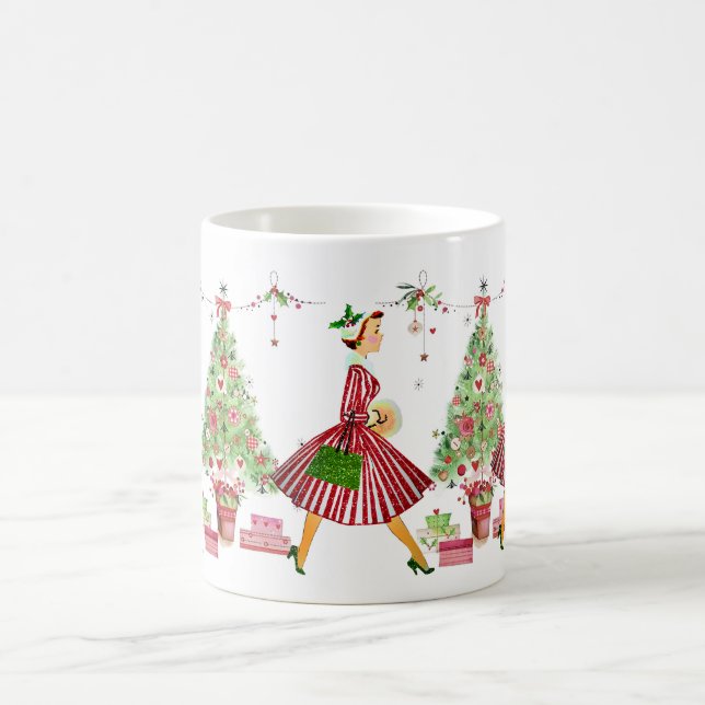 Mug Noël 1950 Vintage Dame  (Centre)